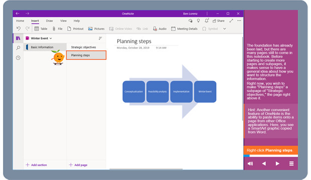 Preview image for training Microsoft OneNote