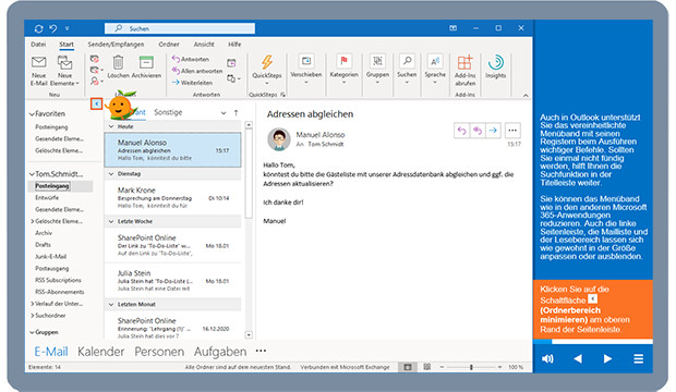 Preview image for training Umstieg auf Microsoft Outlook 365